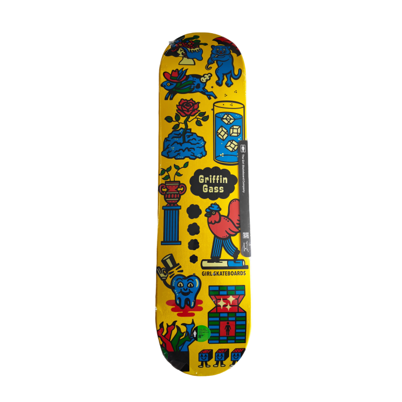 95 Girl Skateboards Griffin Gass Skateboard Deck 8.0" - Image 1