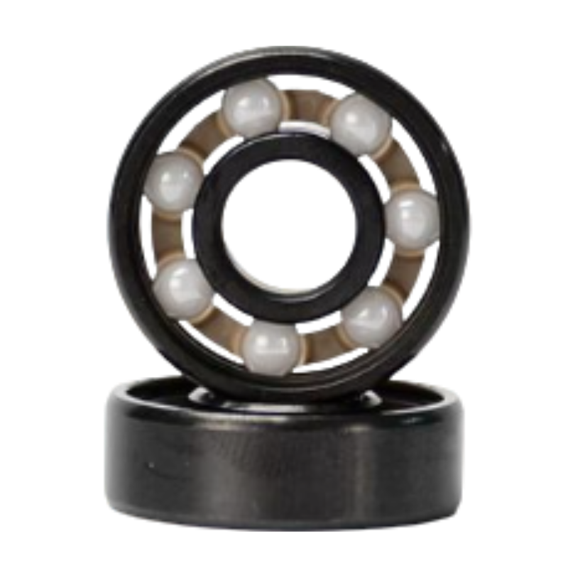 A09 High Speed White Ceramic Beads Skateboard Bearings ABEC 11 - Set of 8 - Image 1