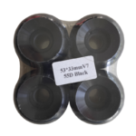53mm x 33mm 55D Black Skateboard Wheels 4-Pack - V7 Profile