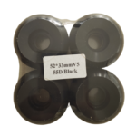 52x33mm V5 55D Black High-Performance Skateboard Wheels (Set of 4)